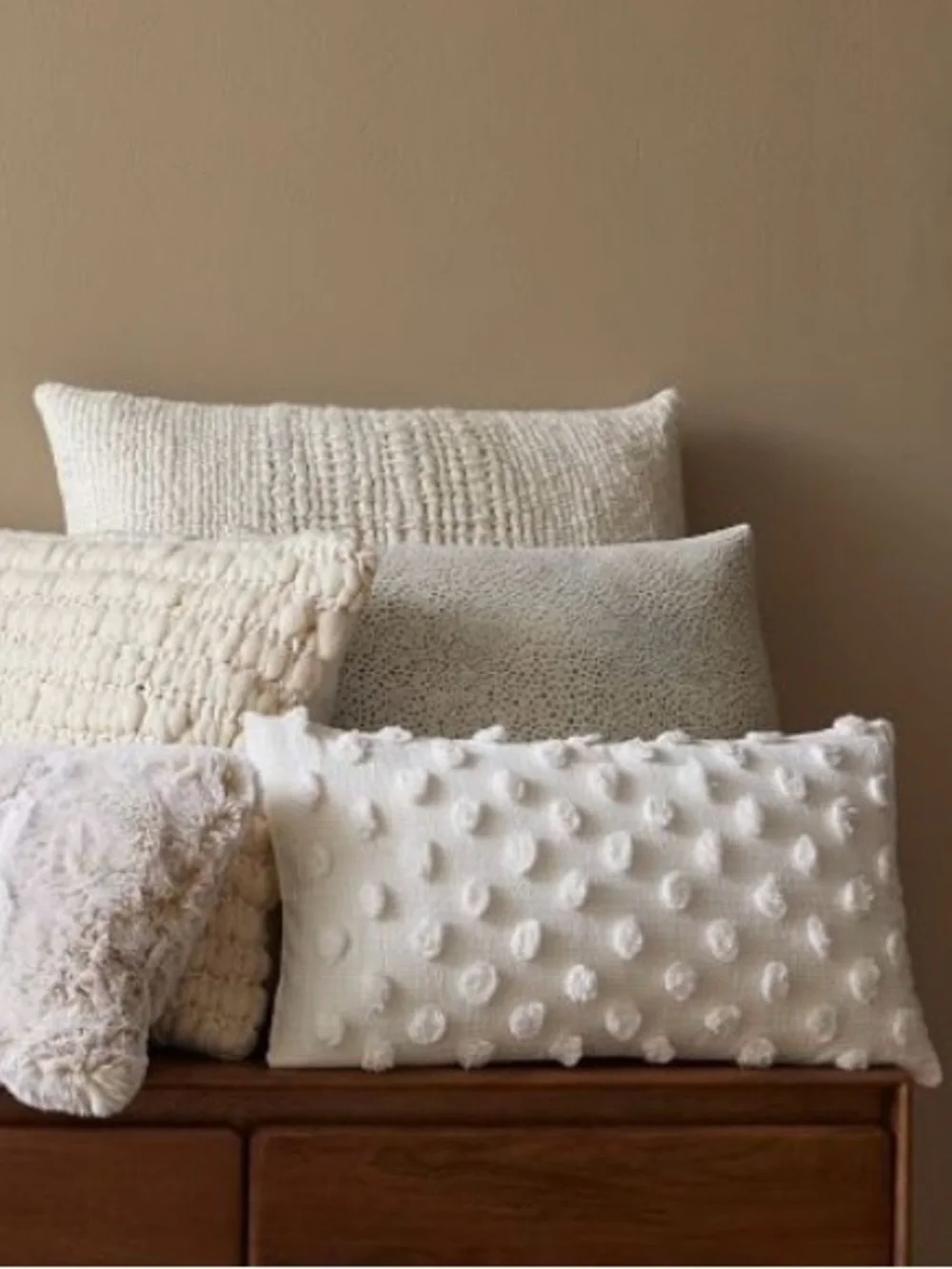 West Elm White Candlewick Pillow Cover 12x21 Stone NWT Rare
